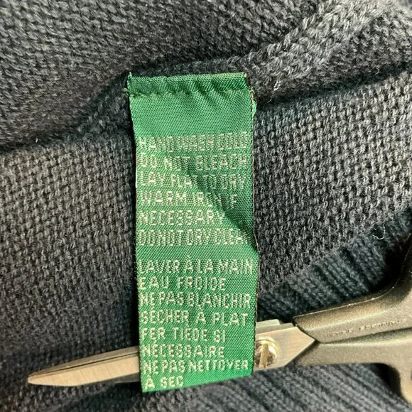 Lauren Ralph Lauren Cotton Knit Sweater Embroidered Sailboat Design Womens Large - Picture 9 of 10